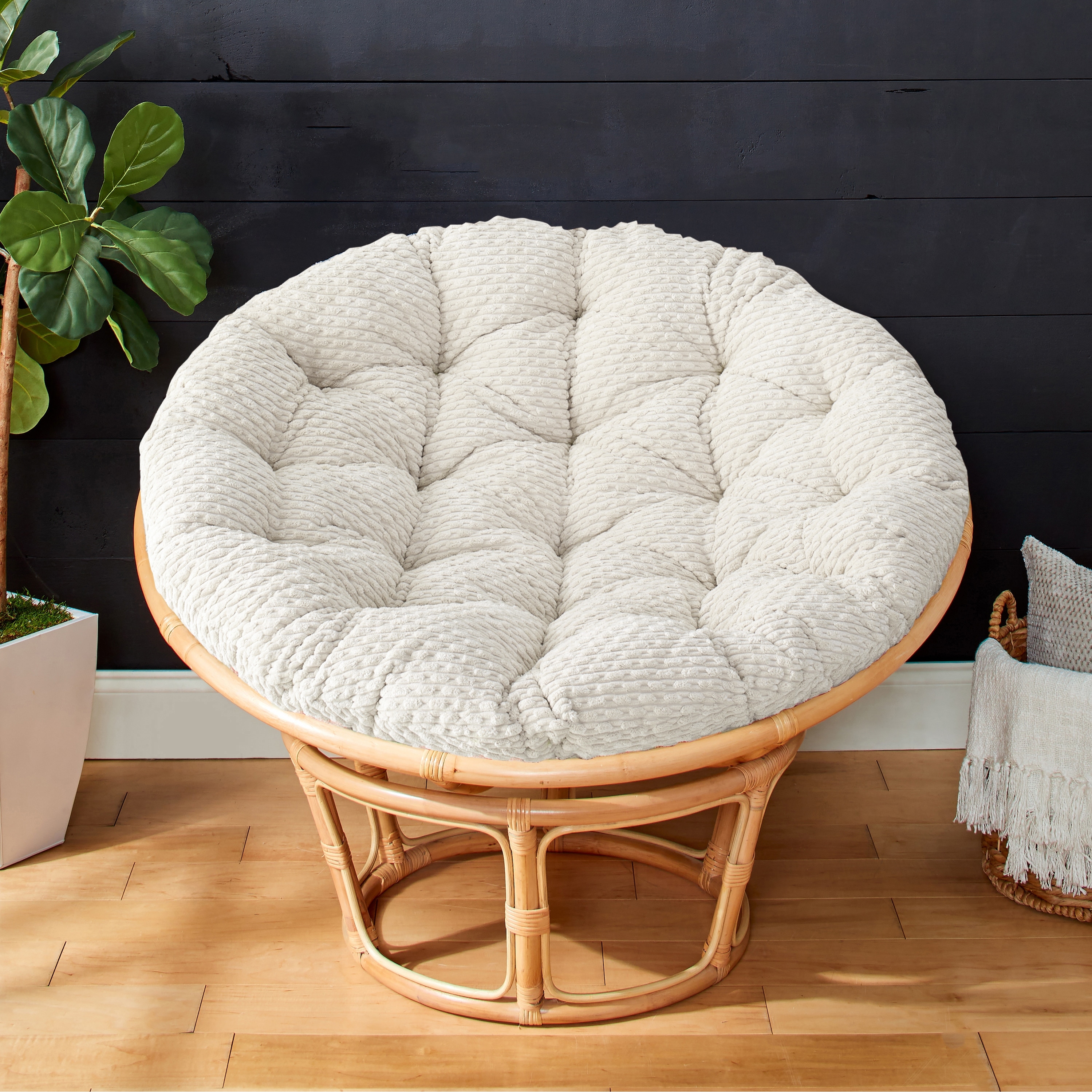 Sorra Home Soft Chunky Indoor Corduroy Papasan Cushion Cushion Only On Sale Bed Bath Beyond 38409929